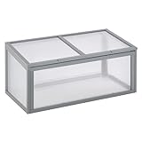 Outsunny Frühbeet Holz und Polycarbonat Treibhaus 90 x 46 x 40 cm...