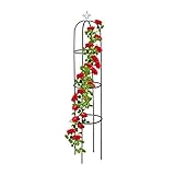 Relaxdays Rankhilfe Obelisk, 190 cm hoch, Ranksäule für Kletterpflanzen,...