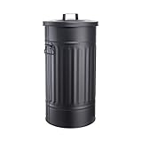 BUTLERS Retro Mülltonne Oskar 40l Mülleimer mit Deckel und Tragegriffen |...