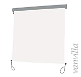 vanvilla Senkrechtmarkise Sichtschutz Sonnenschutz Balkon Aluminiumkassette...