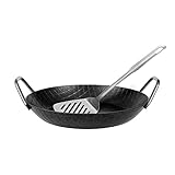 GRÄWE Schmiedeeiserne Servierpfanne F 400, Ø 28 cm, hoher Rand,...