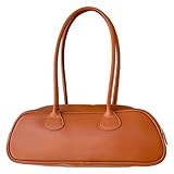 Qoier Damen-Mode-Bowlingtasche, PU-Leder, einfache Unterarmtasche,...