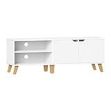 VASAGLE TV-Schrank, Fernsehtisch mit 2 Türen, 140 cm lang, TV-Regal für...