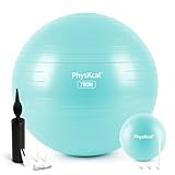 PhysKcal 75cm Hellblau Dicker Gymnastikball und 23 cm Pilatesball Set, Anti...