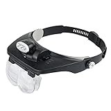 Lupe für Kopfmontage mit LED-Lichtern, Einzel-/Doppellinse, für...