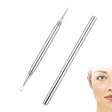Edelstahl Lanzettennadel Akne,Mitesserentferner Komedonenquetscher,Pickel...