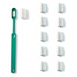 Caliquo Wiederaufladbare Zahnbürste: 1 Bioplastik-Griff + 11...