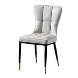 Mid Century Moderne Esszimmerstühle, PU-Leder Küchenstühle mit hoher...