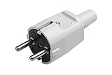 Meister Schutzkontakt-Stecker - PVC - grau - 250 V - 16 A - Maximaler...