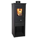 Herd für Holz und Kohle 'ERA' aus lackiertem Stahl 7 kW Kamin mit...