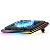 llano 2024 RGB Gaming Laptop Kühler Kühlpad mit Touch-Bedienung...