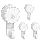 Ulinek 4-Pack Saugnapf Haken stark, Saughaken Bad Ohne Bohren, Max 5 KG,...