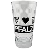 Pfalz Dubbeglas 0,5 L mit Herz & Weintrauben – Original Schorleglas mit...