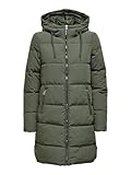 ONLY Damen Lange Puffer Jacke | Warmer Stepp Wintermantel mit Kapuze |...