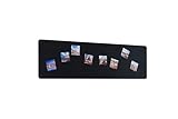 STALFORM Leicht Magnettafel Schwarz 62,5x20 cm aus Edelstahl Magnetwand...