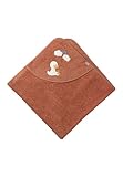 Sterntaler Kapuzen Badetuch aus uni Frottee 100 x 100 cm und Applikation...