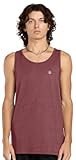 Volcom Solid Heather Herren-Tanktop, Merlot, Klein