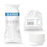 ARNOMED® Spuckbeutel mir Ring [10 STÜCK] - LDPE Kotztüten mit Ring für...