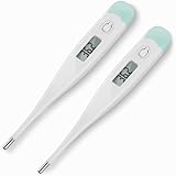 Pulox 2er-Set Digitales Fieberthermometer - LCD-Display, akustisches Signal...