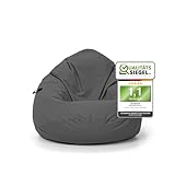 Nadimaideal Sitzsack Tropfenform Kastanie | Bodenkissen für Kinder &...