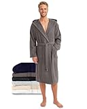 Twinzen Bademantel Herren 100% Baumwolle - Weich, Saugfähig, Aus Frottee,...