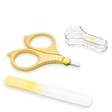PAFASON Baby-Nagelschere und Baby-Glasnagelfeile, sichere runde Spitze,...