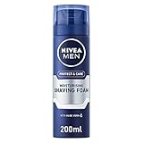 NIVEA MEN Protect & Care Feuchtigkeits-Rasierschaum (200 ml), schützender...