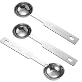 Wanmu 3er Set Messlöffel, 1/3 TL, 1 EL (1/6oz, 5ml), Lebensmittelechter...