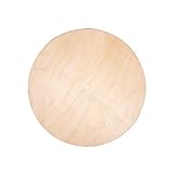 Rayher Uhrenplatte Holz, rund, 30 cm ø, Plattenstärke 6 mm, Loch ø 7,6...