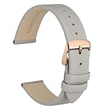 WOCCI 18mm Elegantes Uhrenarmband für Damen mit Roségoldener Schnalle...