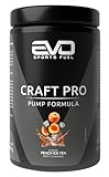 EVO SPORTS FUEL Craft Pro Pump Booster | 450g | Peach Ice Tea |...