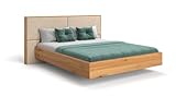 Luxusbetten24 Designer Holzbett Valent aus massiver Eiche in Schwebeoptik...