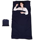 XL-Reiseschlafsack-Innenfutter, weich, für Erwachsene, 114,4 x 214,4 cm,...