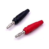 Comforty 4 Stück Bananenstecker 4mm 2 Schwarz 2 Rot, Banana Plug Adapter...