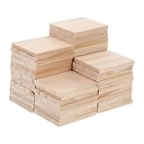 DIYEAH 50 Stück Rechteckige Holzspäne unfertiger Holzbrettblock DIY...