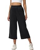 HMIYA Damen 3/4 Culotte Hose leicht Sommerhose aus Baumwolle mit...