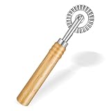 LIQWEI Nudelschneiderrad, Gezähnter Teigrad, Pizzaschneider Teigschneider...