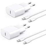 Schnellladegerät, 4er-Pack Ladegerät mit 20 W Adapter