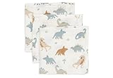 Jollein 537-848-67100 Spucktücher/Mundtücher Musselin 3er Pack - Roarsome...