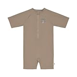 LÄSSIG Unisex Baby Schwimmanzug Kurzarm Badeanzug, Chocobraun, 19-24...