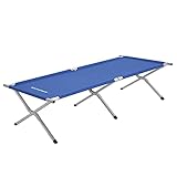 SONGMICS Unisex Adult Gcb21l Campingstuhl Feldbett, Blau, 210 x 72 45 cm EU