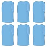 AUYAO Fussballtraining Leibchen Fubball Kinder 6 Set Mesh Trimmage...