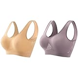 2PC BH Damen ohne Bügel Push Up Seamless Atmungsaktiv Bralette Bustier...