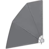 vidaXL Balkonfächer Grau 210x210cm Balkonsichtschutz Seitenmarkise...