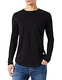 JACK & JONES Herren Jjenoa Tee O-hals Noos Langarmshirt, Schwarz, M EU