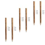 BOGATECO 6 x Haselnuss Staketenzaun Pfosten | Höhe 120 cm | Angespitzte...
