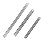 3 Stück Edelstahl Lineale, Metall Lineal Set 15/20/30cm, Stahlmaßstab...