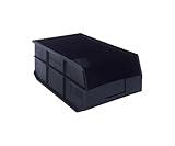 Quantum Storage K-SSB465BK-3 Stapelbarer Kunststoff-Regalkorb, 45,7 x 27,9...