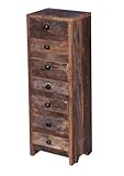 Gravidus Kommode SAIRA im 2er-Set aus recyceltem Holz & Eisen, 20x17x59 cm,...