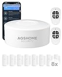 AGSHOME Alarmanlage 11-teiliges, Smart Home Alarmanlage Haus mit APP, WLAN...
